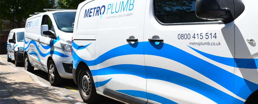 Metro Plumb vans lined up