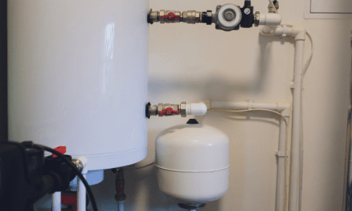 Image of an unvented cylinder, a hot water storage tank.