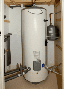 Image of an unvented cylinder, a hot water storage tank.