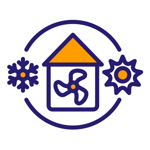 Air Source Heat Pump Icon - Reliable All Year Round - Metro Plumb Services